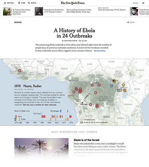 13pt | Ebola In 24 Outbreaks | NY Times